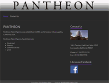 Tablet Screenshot of pantheontalent.com